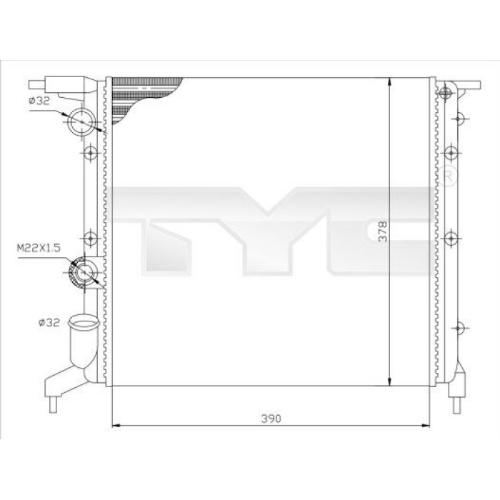TYC Motorkühler 728-0032 TYC Motorkühler 728-0032