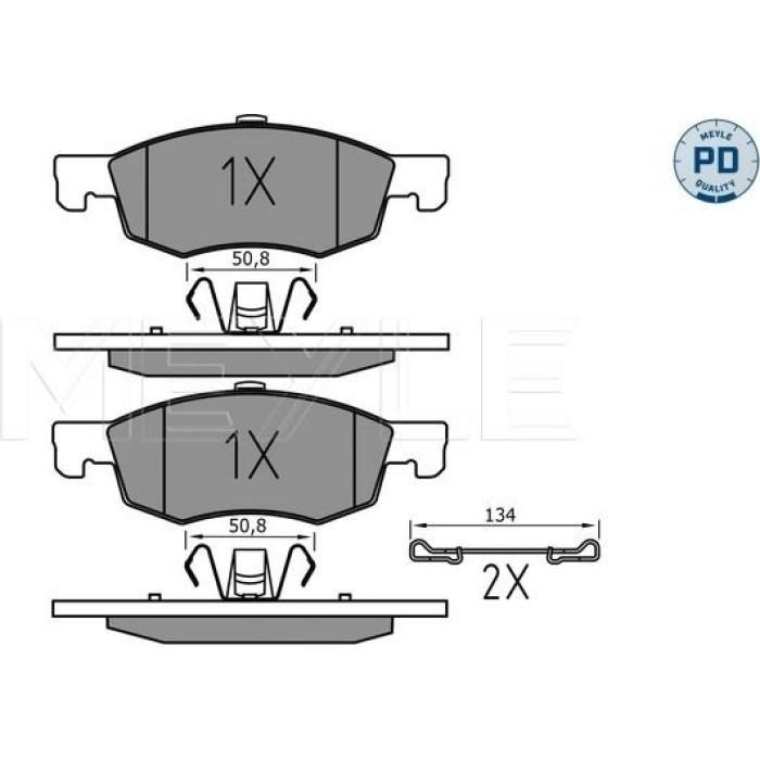 MEYLE Scheibenbremsbelagsatz 025 221 4317/PD MEYLE Scheibenbremsbelagsatz 025 221 4317/PD