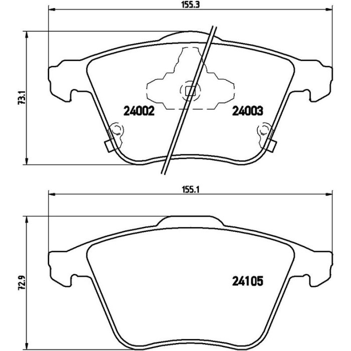BREMBO Bremsklötze VA P 49 038 BREMBO Bremsklötze VA P 49 038