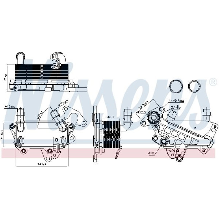 Nissens Ölkühler PKW 90732 Nissens Ölkühler PKW 90732