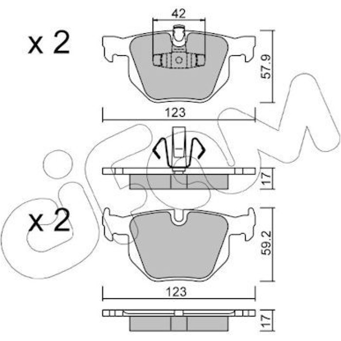 CIFAM Bremsbelagsatz, Scheibenbremse 822-643-0 CIFAM Bremsbelagsatz, Scheibenbremse 822-643-0