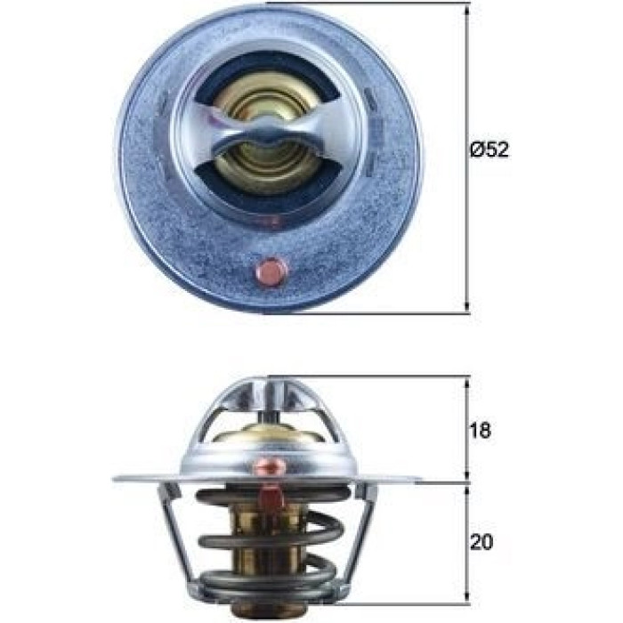 TX 185 82D MAHLE Kühlmittelthermostat TX 185 82D, 82 °C – u. a. für Mitsubishi Colt VI (Z3_A, Z2_A), Smart Forfour (454), Lancer VIII (CY_A, CZ_A) – OE Nummer MN176384 - l TX 185 82D MAHLE Kühlmittelthermostat TX 185 82D, 82 °C – u. a. für Mitsubishi Colt VI (Z3_A, Z2_A), Smart Forfour (454), Lancer VIII (CY_A, CZ_A) – OE Nummer MN176384 - l