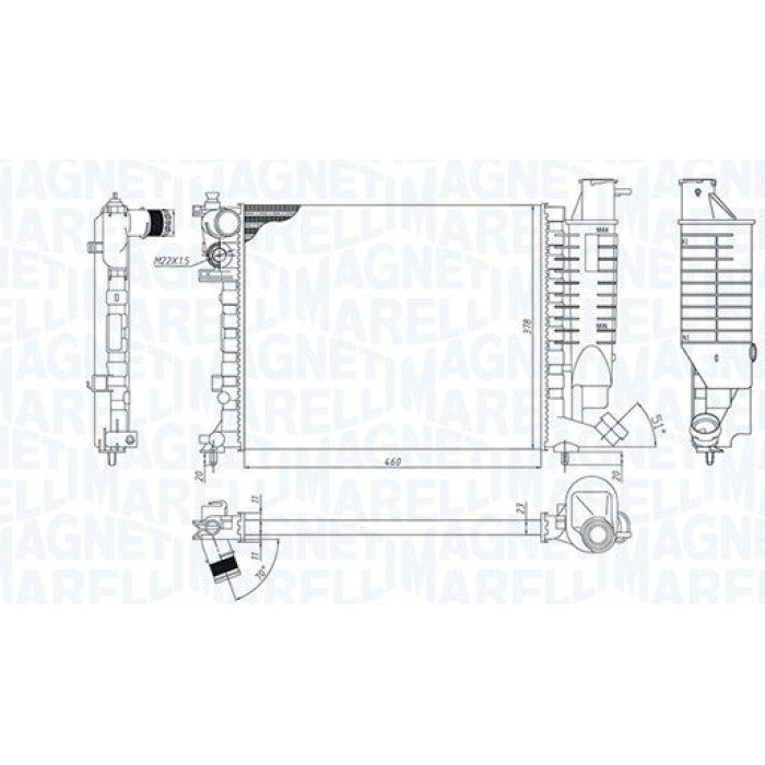 Magneti Marelli Motorkühler 350213188500 Magneti Marelli Motorkühler 350213188500