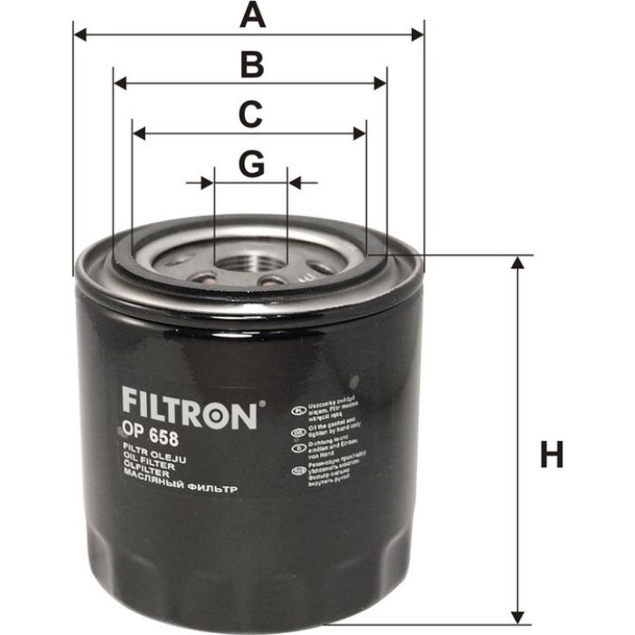OP 658 Filtron Ölfilter OP 658 OP 658 Filtron Ölfilter OP 658