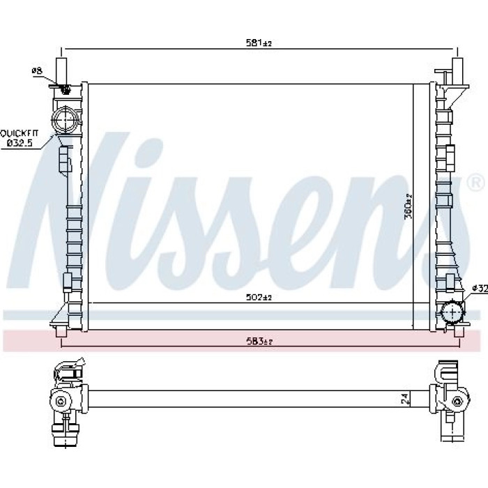 Nissens Wasserkühler PKW 69224 Nissens Wasserkühler PKW 69224