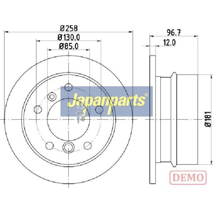 Japanparts Bremsscheibe DP-0518C Japanparts Bremsscheibe DP-0518C