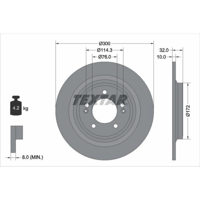 Textar Bremsscheibe 92337203 Textar Bremsscheibe 92337203