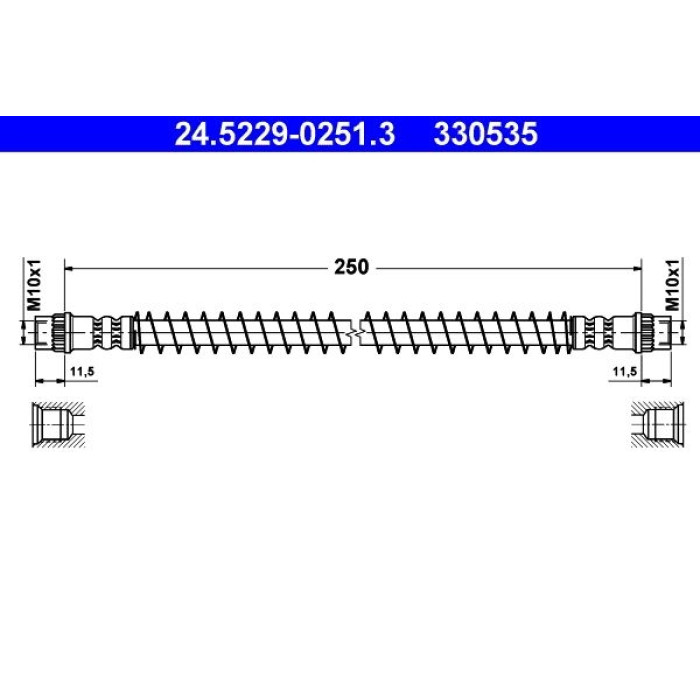 ATE Bremsschlauch 24.5229-0251.3 ATE Bremsschlauch 24.5229-0251.3