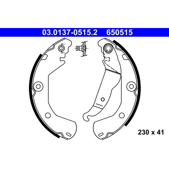 ATE Bremsbacken 03.0137-0515.2