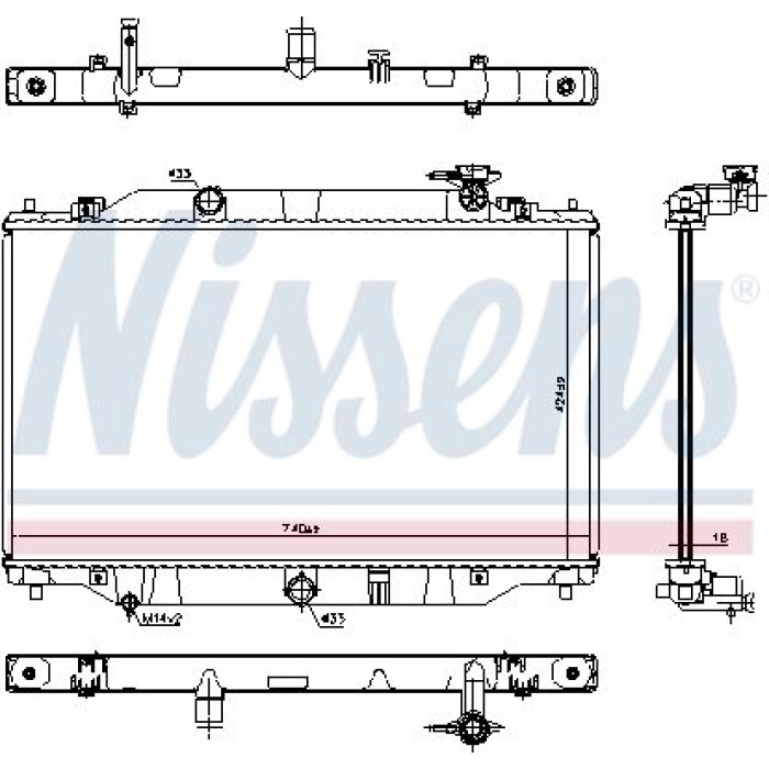 Nissens Wasserkühler PKW 606698 Nissens Wasserkühler PKW 606698