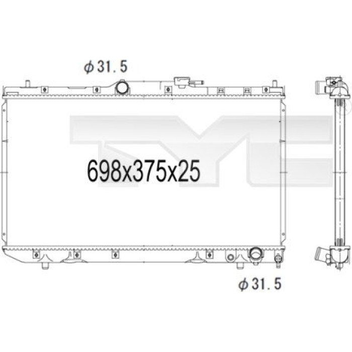 TYC Motorkühler 736-1007 TYC Motorkühler 736-1007