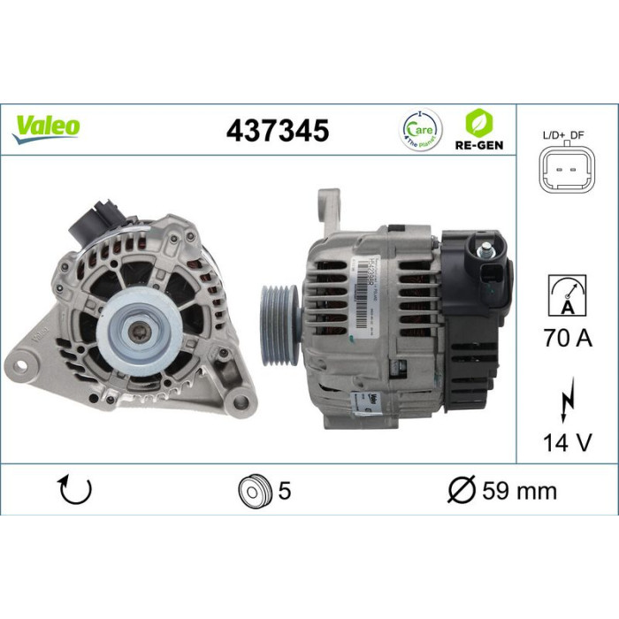 Valeo Lichtmaschine 437345 Valeo Lichtmaschine 437345