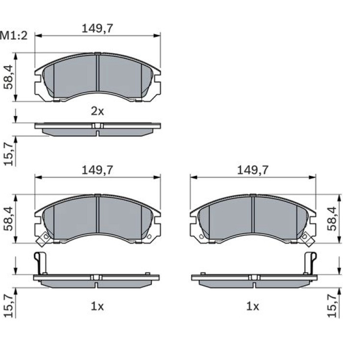 0 986 424 523 Bosch Bremsbelagsatz 0 986 424 523 0 986 424 523 Bosch Bremsbelagsatz 0 986 424 523