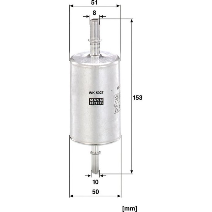 MANN-FILTER Kraftstofffilter WK 5027 MANN-FILTER Kraftstofffilter WK 5027
