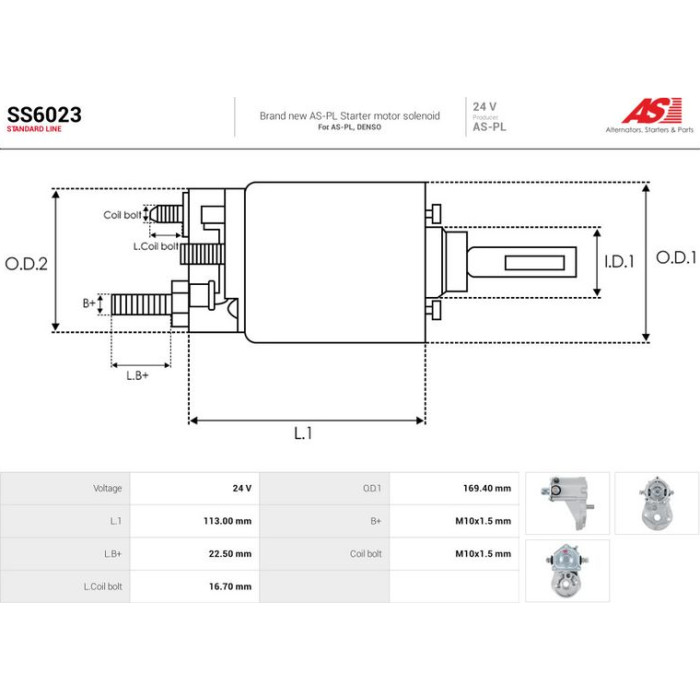 SS6023 AS-PL Schalter für Anlasser SS6023