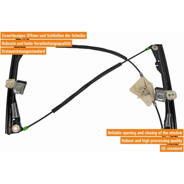 VAICO V10-2180 Fensterheber vorne rechts, elektrisch, ohne Motor VAICO V10-2180 Fensterheber vorne rechts, elektrisch, ohne Motor