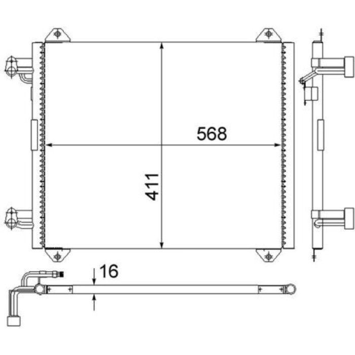 Kondensator, Klimaanlage AC 251 000S Kondensator, Klimaanlage AC 251 000S