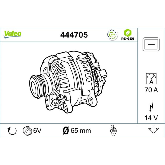 Valeo Lichtmaschine 444705 Valeo Lichtmaschine 444705