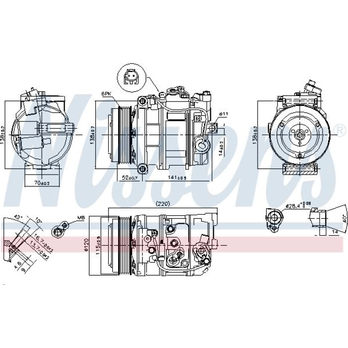 Nissens Klimakompressor PKW 890379 Nissens Klimakompressor PKW 890379