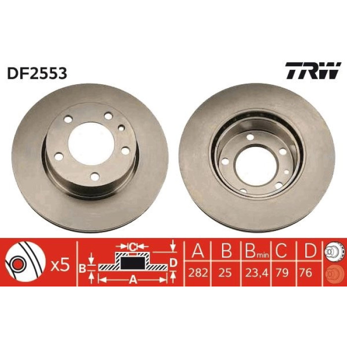 TRW Bremsscheibe DF2553