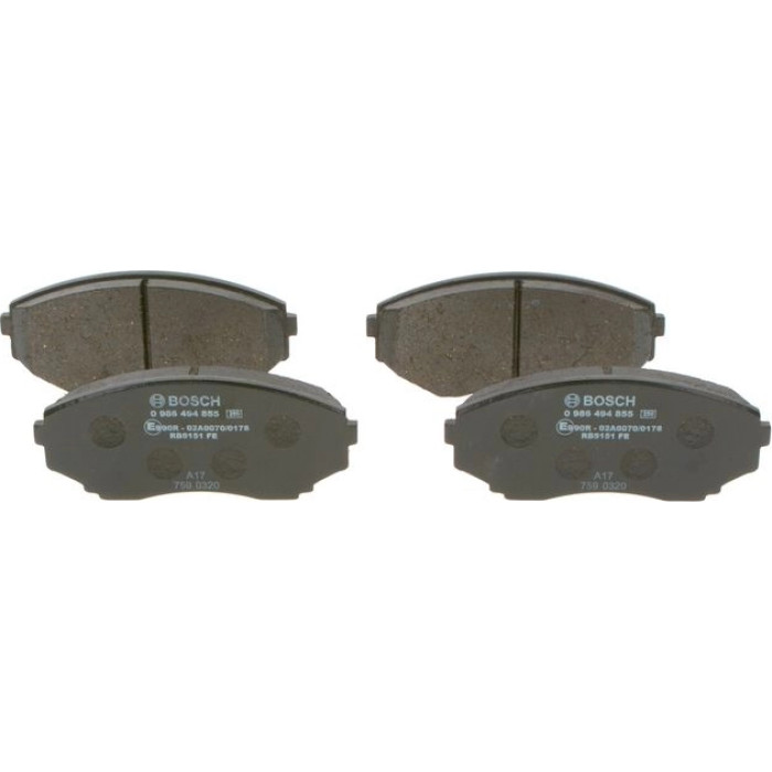 Bosch Bremsbelagsatz Vorderachse 0 986 494 855 Bosch Bremsbelagsatz Vorderachse 0 986 494 855