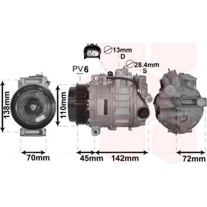 Van Wezel Klimakompressor 3000K586 Van Wezel Klimakompressor 3000K586