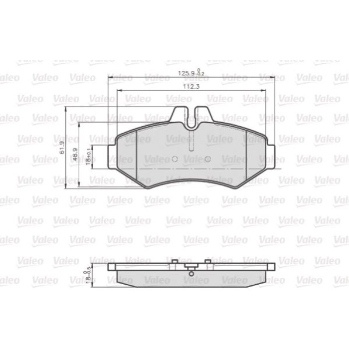 Valeo Bremsbelagsatz 872021 Valeo Bremsbelagsatz 872021