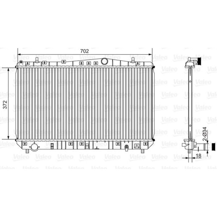 Valeo Motorkühler 701528 Valeo Motorkühler 701528