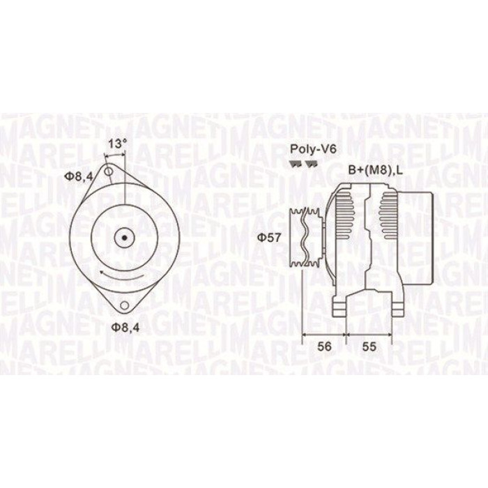 Magneti Marelli Lichtmaschine 063731088010 Magneti Marelli Lichtmaschine 063731088010