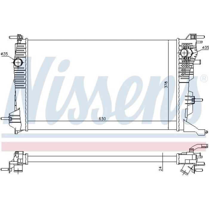 Nissens Wasserkühler PKW 637647 Nissens Wasserkühler PKW 637647