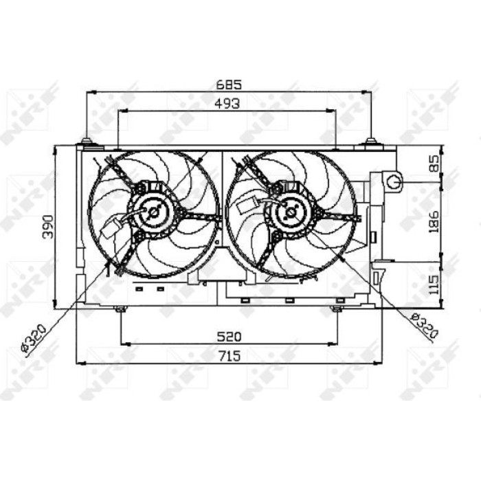 NRF Kühlerlüfter 47050 NRF Kühlerlüfter 47050