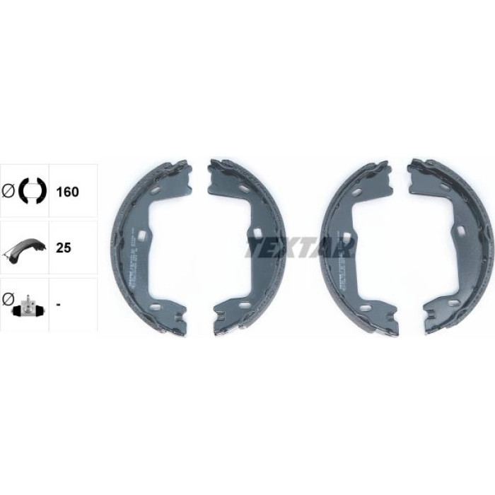 Textar Handbremsbackensatz 91018400 Textar Handbremsbackensatz 91018400