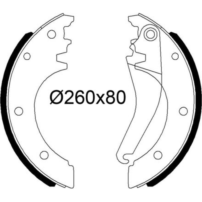 Valeo Bremsbacken 564252 Valeo Bremsbacken 564252