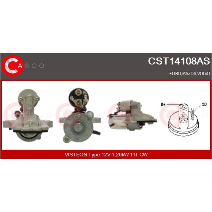 CASCO Anlasser CST14108AS CASCO Anlasser CST14108AS