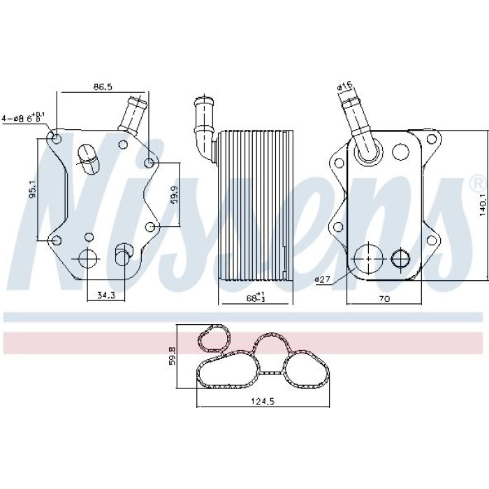 Nissens Ölkühler PKW 90660 Nissens Ölkühler PKW 90660