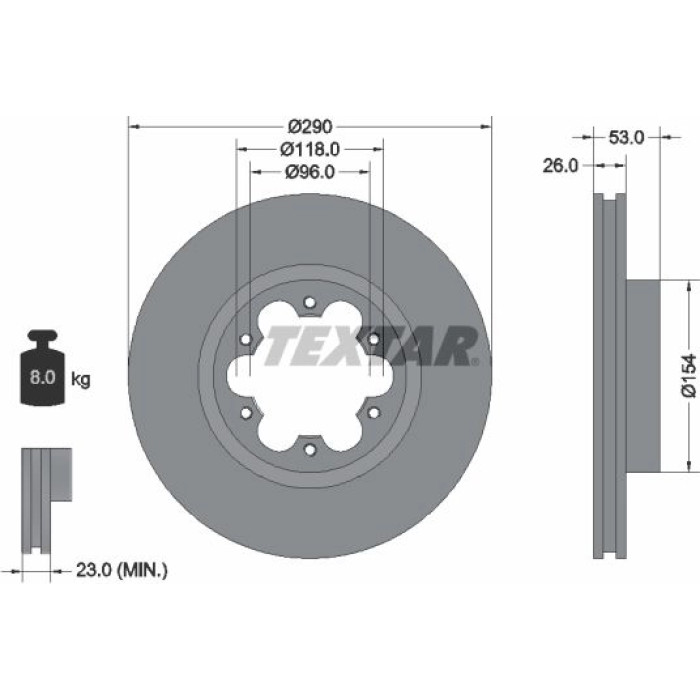 Textar Bremsscheibe 93240600