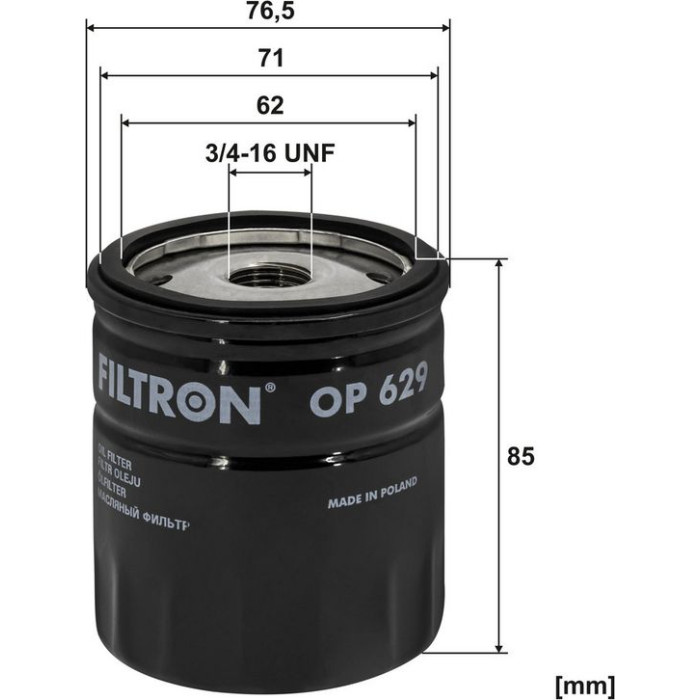 OP 629 Filtron Ölfilter OP 629