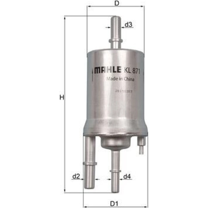 MAHLE Kraftstofffilter KL 871 MAHLE Kraftstofffilter KL 871