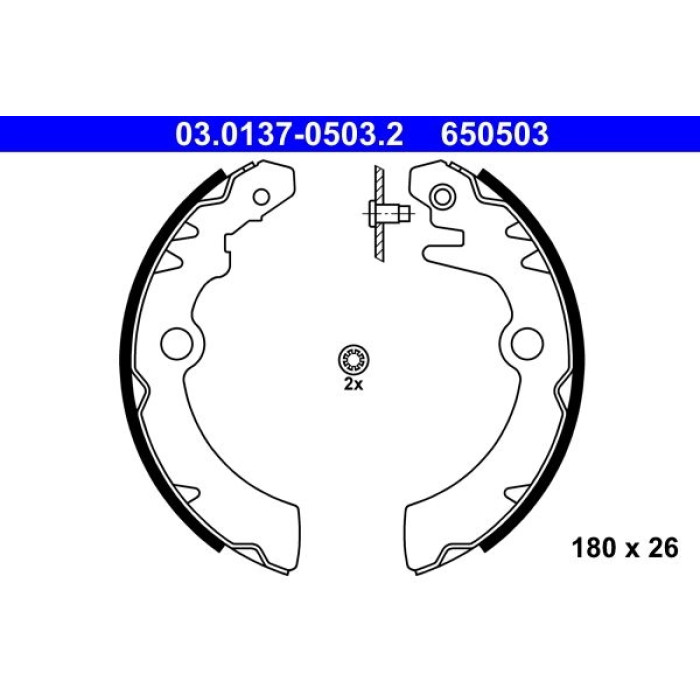 ATE Bremsbackensatz 03.0137-0503.2