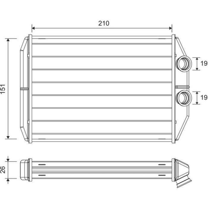 Valeo Wärmetauscher 811624 Valeo Wärmetauscher 811624