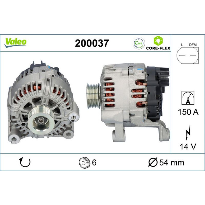 Valeo Lichtmaschine 200037 Valeo Lichtmaschine 200037