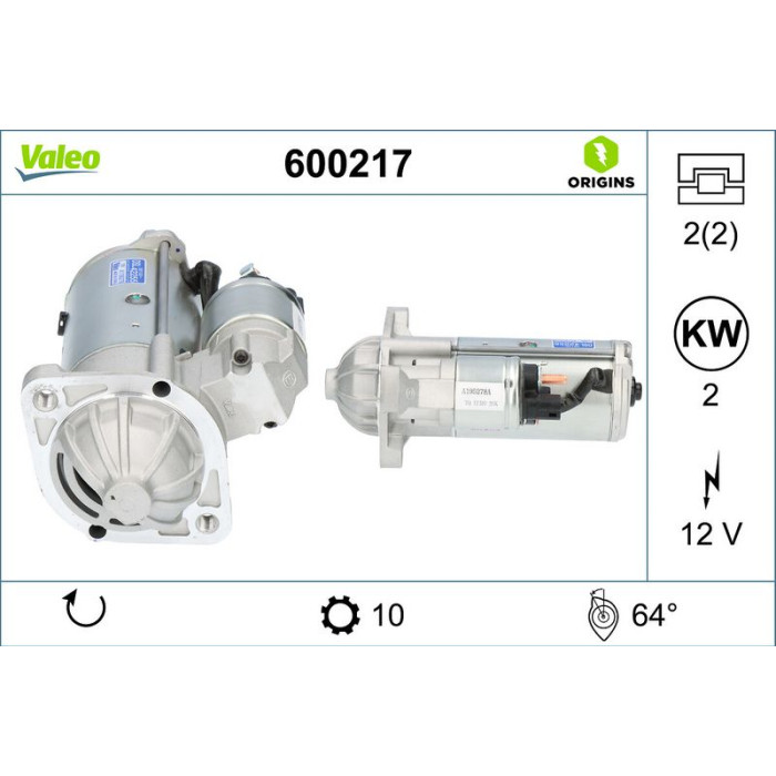 Valeo Anlasser 600217 Valeo Anlasser 600217