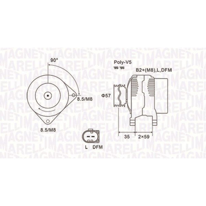 Magneti Marelli Lichtmaschine 063731675010 Magneti Marelli Lichtmaschine 063731675010