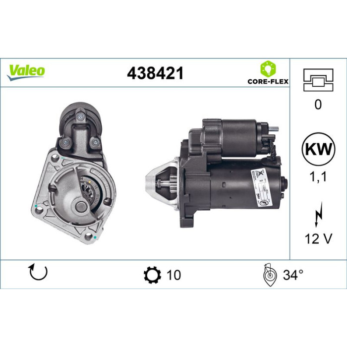 Valeo Anlasser 438421 Valeo Anlasser 438421