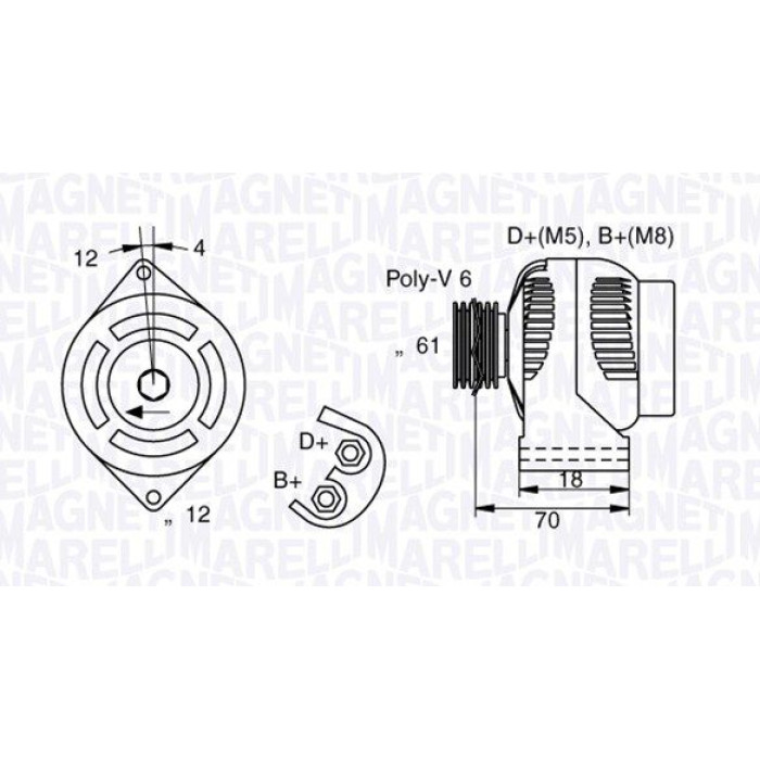 Magneti Marelli Lichtmaschine 063377005010 Magneti Marelli Lichtmaschine 063377005010