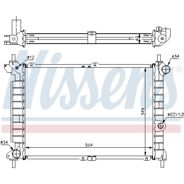 Nissens Wasserkühler PKW 63291A Nissens Wasserkühler PKW 63291A