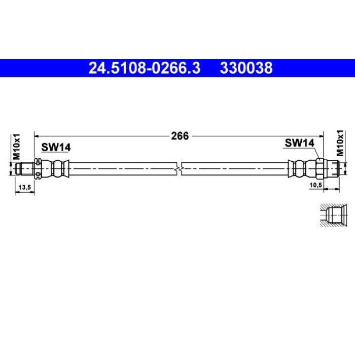 ATE Bremsschlauch 24.5108-0266.3 ATE Bremsschlauch 24.5108-0266.3