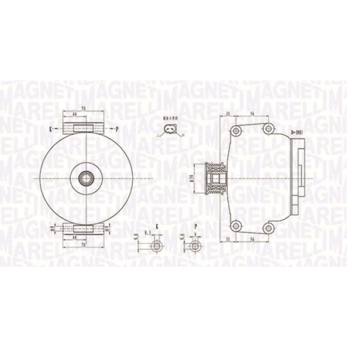 Magneti Marelli Lichtmaschine 063731846010 Magneti Marelli Lichtmaschine 063731846010