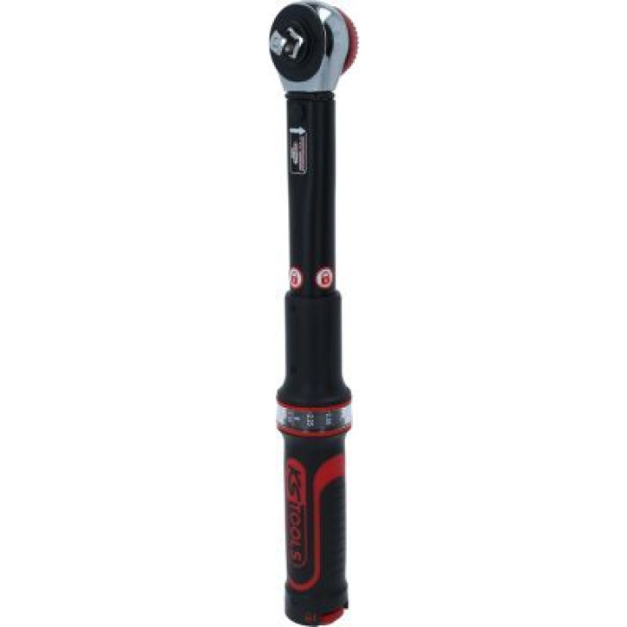 KS TOOLS ERGOTORQUE®Präzisions-Drehmomentschlüssel mit Ratschenkopf mit Drehknopfverstellung 516.1422