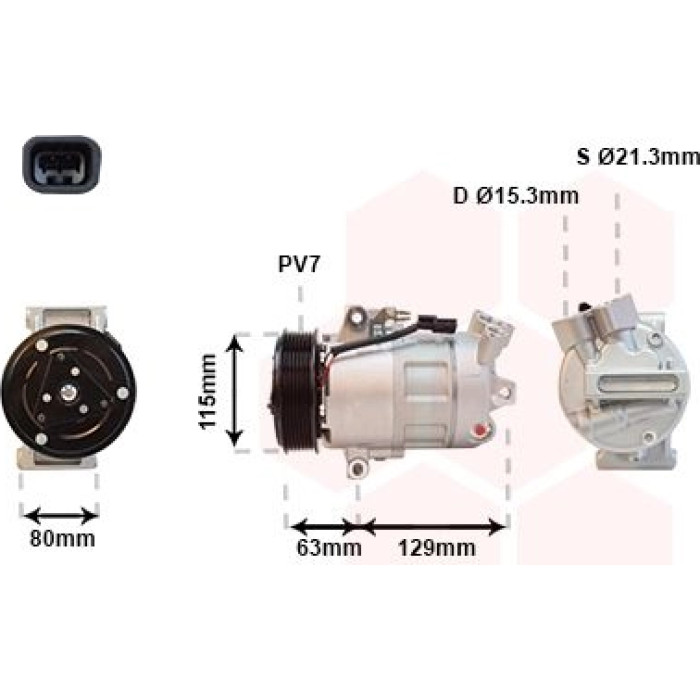 Van Wezel Klimakompressor 4300K384